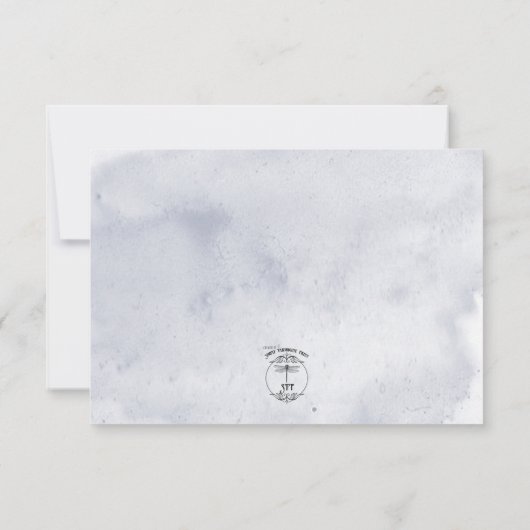 Blue Iris Flowers Blue Modern Response Kaart (Achterkant)