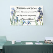 Blue Iris Flowers Gods Love Christelijk Banner (Beurs)