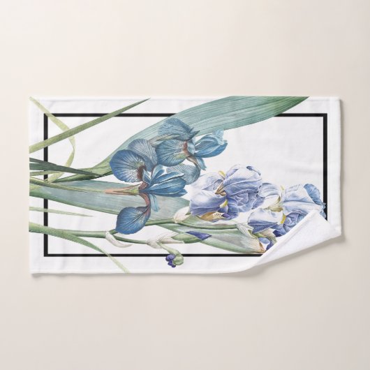 Blue Iris Flowers Redoute Bath Towel Set Bad Handdoek (Handdoek)