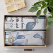 Blue Iris Flowers Saved Grace of God Tissue Paper Tissuepapier (Geschenk)