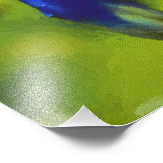 Blue Iris Foto Afdruk (Hoek)