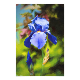 Blue Iris Foto Afdruk