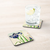 Blue Iris - Japanse waterverf afdrukken Drankjes Onderzetter (Rechterzijde)