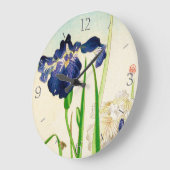 Blue Iris - Japanse waterverf afdrukken Grote Klok (Hoek)