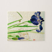 Blue Iris - Japanse waterverf afdrukken Legpuzzel (Horizontaal)