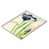 Blue Iris - Japanse waterverf afdrukken Notitieboek (Linkerzijde)