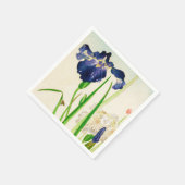 Blue Iris - Japanse waterverf afdrukken Servet (Hoek)