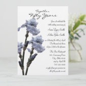 Blue Iris Jubileum Kaart (Staand voorkant)