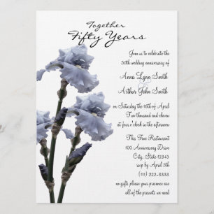 Blue Iris Jubileum Kaart