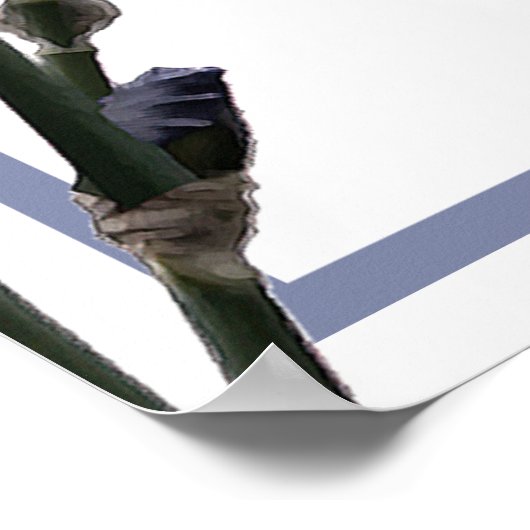 Blue Iris/Just getrouwde Sign. Poster (Hoek)