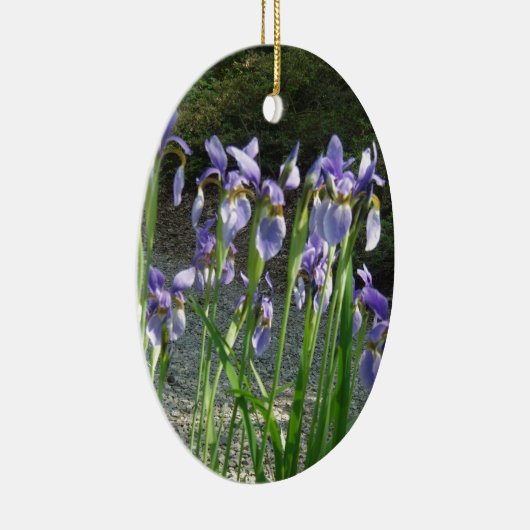Blue Iris Keramisch Ornament (Rechts)
