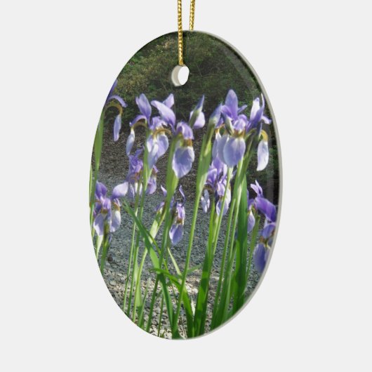 Blue Iris Keramisch Ornament (Links)