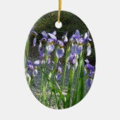 Blue Iris Keramisch Ornament (Voorkant)