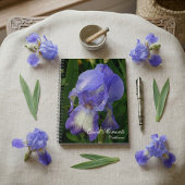 Blue Iris Macro Photo Personalized Notebook Journa Notitieboek
