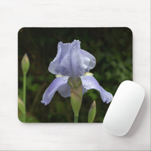 Blue Iris met Raindrops Mousepad Muismat