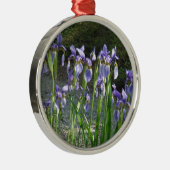 Blue Iris Metalen Ornament (Rechts)