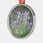Blue Iris Metalen Ornament (Links)