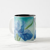 Blue Iris-Mok Tweekleurige Koffiemok (Voorkant links)
