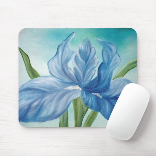 Blue Iris Mousepad Muismat (Met muis)