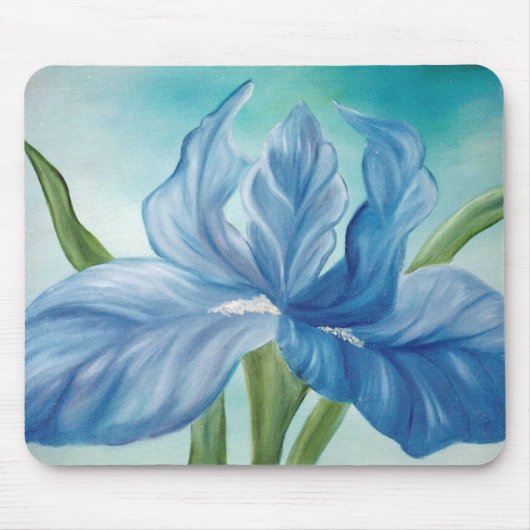 Blue Iris Mousepad Muismat (Voorkant)
