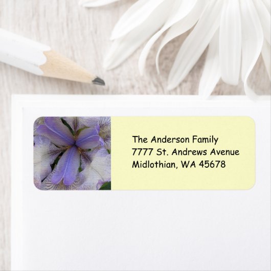 Blue Iris Return Address Label (Insitu)