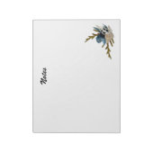 Blue Iris & Seashell Coastal Ocean-thema Notitieblok (Linkerzijde)