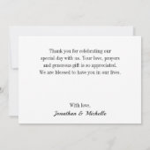 Blue Iris Simple Floral Waterverf Wedding Bedankkaart (Achterkant)