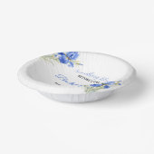 Blue Iris Something Blue Before I Do Bridal Shower Papieren Kommen (Gebogen)