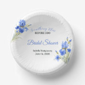 Blue Iris Something Blue Before I Do Bridal Shower Papieren Kommen (Voorkant)