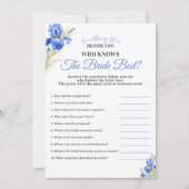 Blue Iris Something Blue Who Knows Bride Best Game Kaart (Voorkant)