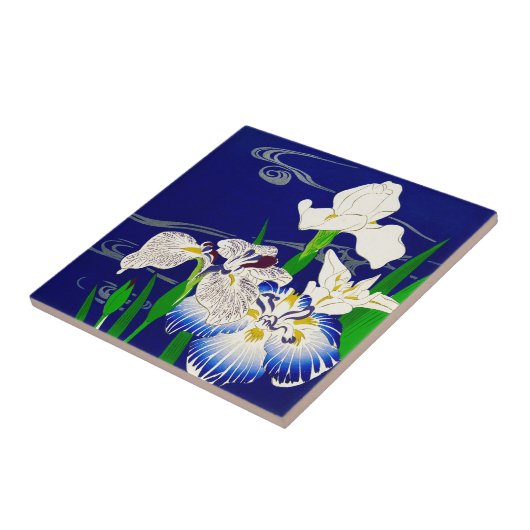 Blue Iris Tegeltje (Zijkant)