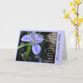 Blue Iris w Verse over Liefde, Moederdag Kaart (Gele Bloem)