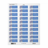 Blue Iris Waterverf Floral Return Address Labels (Full Sheet)