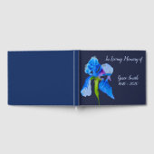 Blue Iris waterverf kunstbegrafenisherinnering Gastenboek (Volledig)