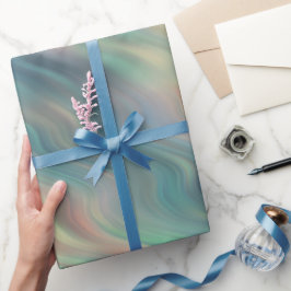 Blue Iris Wavy Texture Cadeaupapier