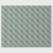 Blue Iris Wavy Texture Cadeaupapier (Vlak)