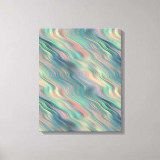 Blue Iris Wavy Texture Canvas Afdruk (Voorkant)