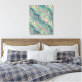 Blue Iris Wavy Texture Canvas Afdruk (Insitu (Slaapkamer))