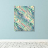 Blue Iris Wavy Texture Canvas Afdruk (Insitu (Houten vloer))