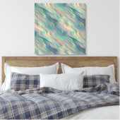 Blue Iris Wavy Texture Canvas Afdruk (Insitu (Slaapkamer))