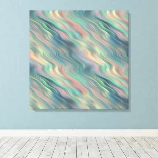 Blue Iris Wavy Texture Canvas Afdruk (Insitu (Houten vloer))