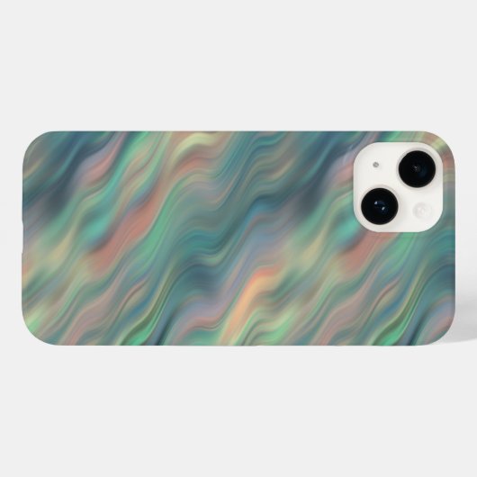 Blue Iris Wavy Texture Case-Mate iPhone Case (Achterkant (horizontaal))