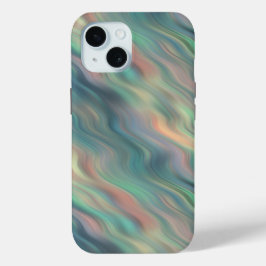 Blue Iris Wavy Texture iPhone 15 Case