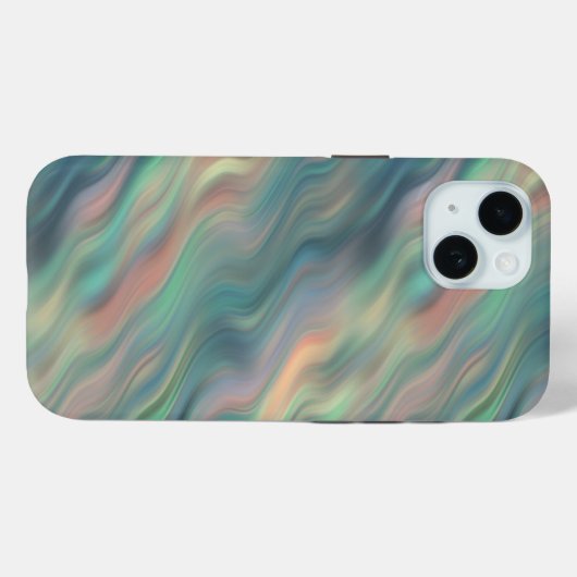 Blue Iris Wavy Texture Case-Mate iPhone Case (Achterkant (horizontaal))