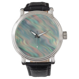 Blue Iris Wavy Texture Horloge