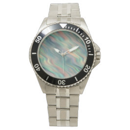 Blue Iris Wavy Texture Horloge