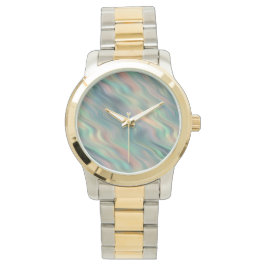 Blue Iris Wavy Texture Horloge