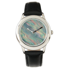 Blue Iris Wavy Texture Horloge