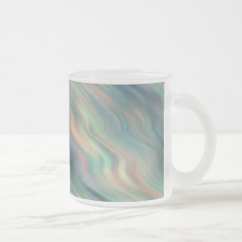 Blue Iris Wavy Texture Matglas Koffiemok