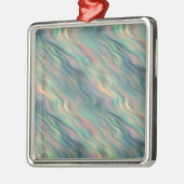 Blue Iris Wavy Texture Metalen Ornament (Links)